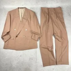 ダブルブレスト　セットアップ　スーツ　2タック　リラックス　ルーズ　シェルボタン