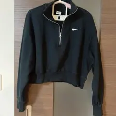 Nike ブラック ジッパー トレーナー XL スウェット　クロップド　ナイキ