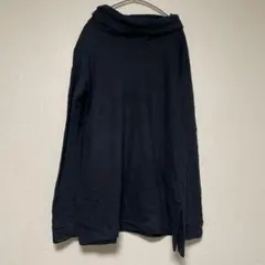 ジェイクルー 無地 オフタートルネック カットソー 長袖 スリット XS 黒のサムネイル