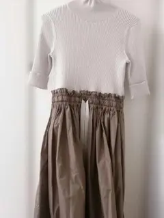 CYCLAS リブニットコンビワンピース