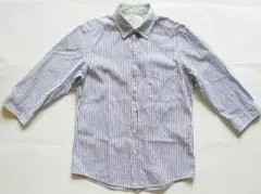 GREEN LABEL RELAXING ストライプ7分袖シャツ S