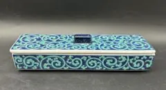 陶器　有田焼　蓋付き　珍味入れ　蛸唐草　印あり