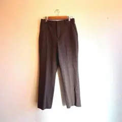 ユニクロ　スマートアンクルパンツ M 茶　グレンチェック　2WAYストレッチ