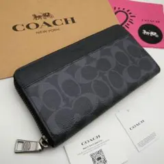 新品　COACH　長財布　メンズ　カラー　デニム