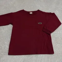 プティマイン　ロンT 長袖 Tシャツ　110cm 赤　レッド　ワインレッド