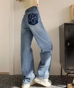 花柄 デニム