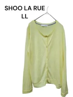 もんち様専用イエローカーディガン LL ゆったり Uネック