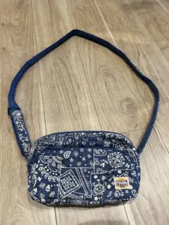 rough バンダナ柄 ショルダーバッグ ネイビー