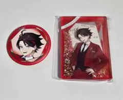 にじさんじ 7周年 三枝明那 缶バッジ ミニギフト グリッターアクリルブロック