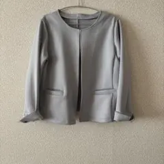 ノーカラーグレージャケット