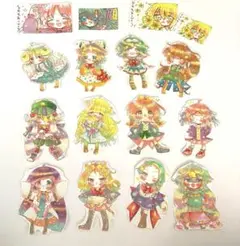 【過去作】フレークシール シール オリジナルイラスト 星座ちゃんたちとおまけ