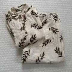 ジェラピケ　パジャマ　ルームウェア　オリーブ柄