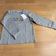 120 恐竜　ロンT グレー