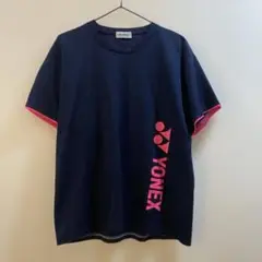 K1314 YONEX 半袖スポーツウェア バトミントン ネイビー Lメンズ