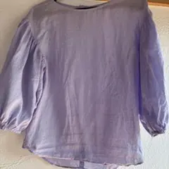 UNTITLED 【麻100】ラミー ボートネックブラウス