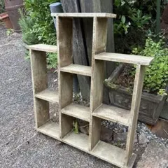 シャビー ブロカント 木製 オープンシェルフ 飾り棚 ラック - メルカリ