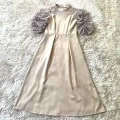 RUIRUE BOUTIQUE2Way ギャザーシアースリーブフレアドレス結婚式のサムネイル