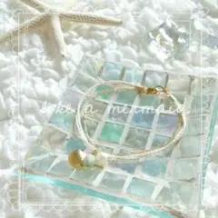 hm♡しゃらしゃら3連ブレスレット*アリエル色