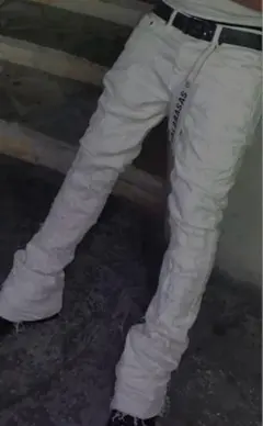 フレア デニム 28 purple mnml amiri