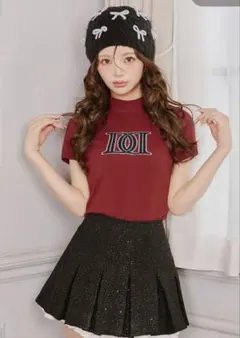 新品♡ダーリッチ♡Darich♡DDロゴベーシックニットトップス　RED