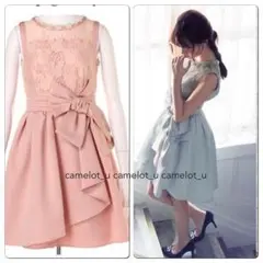 完売カラーリランドチュール  パーツ付レースドッキングワンピース