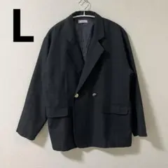 【美品】春　ブラックチェック　ジャケット　L グレー　セレモニー　レディース