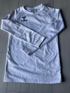 hummel 長袖インナー　サイズ150 ホワイト　アンダーシャツ　裏起毛
