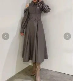 美品 dazzlin オープンショルダーコルセットワンピース オフショル