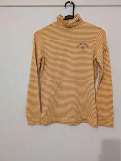 【美品】PEARLY GATES　ストライプ タートルネックゴルフウェア