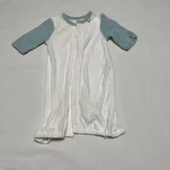 青と白の半袖ロンパース