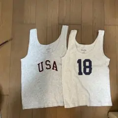 USAプリントタンクトップ 2枚セット