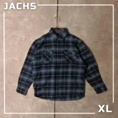 Jachs Heritage Flannel ネルシャツ XL ブルー 長袖