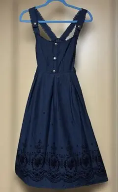 未使用　axes femme パネルフロッキージャンスカ ネイビー ワンピース