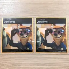 2枚セット♪ディズニー　ニック　クリア色紙　ズートピア