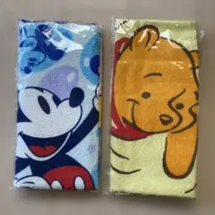 ディズニー　ミッキーマウス くまのプーさん タオル 2枚