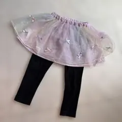 チュールスカート付きレギンス スパッツ