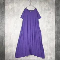 ♪ズーティー　zootie ワンピース　カットソー　パープル　半袖　フレア 春夏