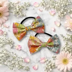 ✴︎new✴︎リバティ　リボン　マーガレットアニー(マルチ)1セット(2個入り)