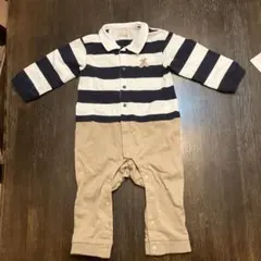 petit main ストライプロンパース 2歳用