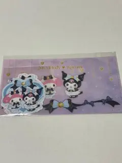 ハッピーくじ　ホリデー　H賞ミニケース付きステッカーセット　マイメロ　クロミ