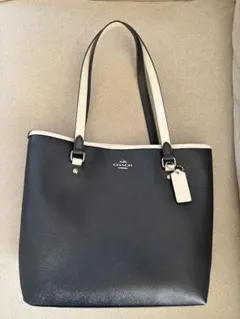 COACH ネイビー ホワイト トートバッグ