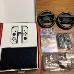 Switch 有機ELモデル ホワイト +マリオカート8セット+おまけ付き