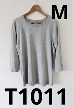 【美品】Champion チャンピオン T1011 七分袖カットソー 杢 Mのサムネイル