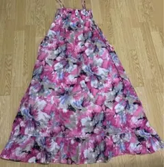 新品未使用＊チューブトップワンピ・キャミソールマキシワンピース＊2ウェイ＊ピンク