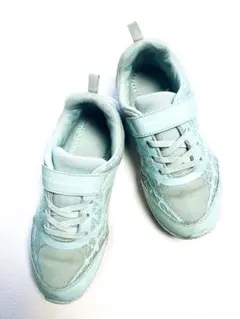 瞬足　スニーカー　ミントグリーン　21センチ