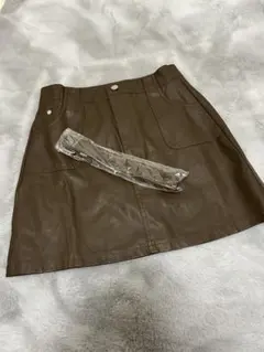 レザーミニスカート 韓国ファッション