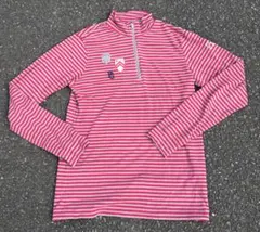 PEARLY GATES ハーフジップハイネックロンT 赤×グレーグランジy2k