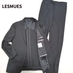 LES MUES レミュー スーツ セットアップ ストライプ XL 黒