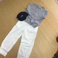 ZARAグレーセーターとパンツ、帽子のセット