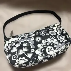 レスポートサック　ハンドバッグ　ルル　モノトーン　白黒　花柄